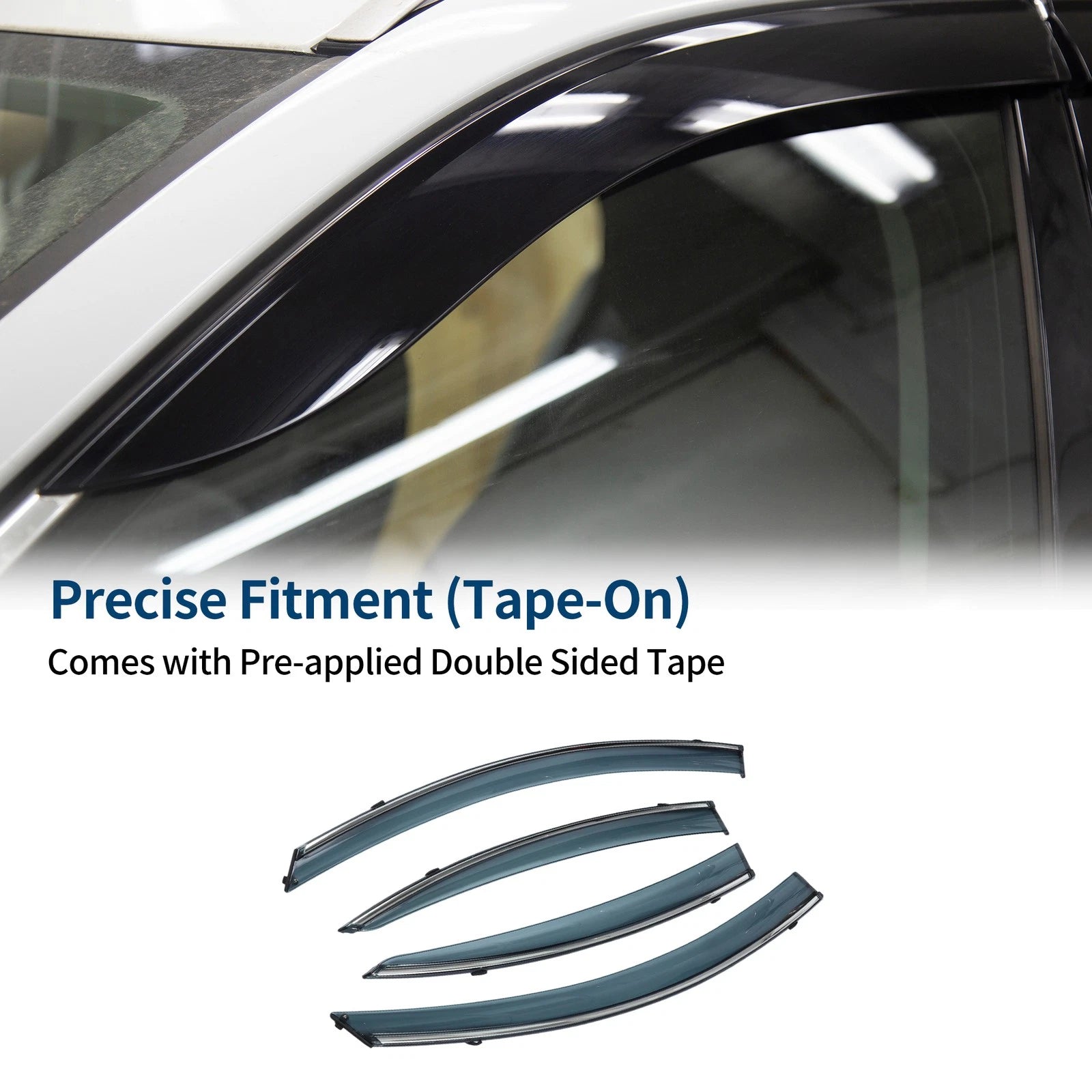 Window Deflectors Side Vent Visors 1 Set for Mazda 3 Sedan (2010–2013)