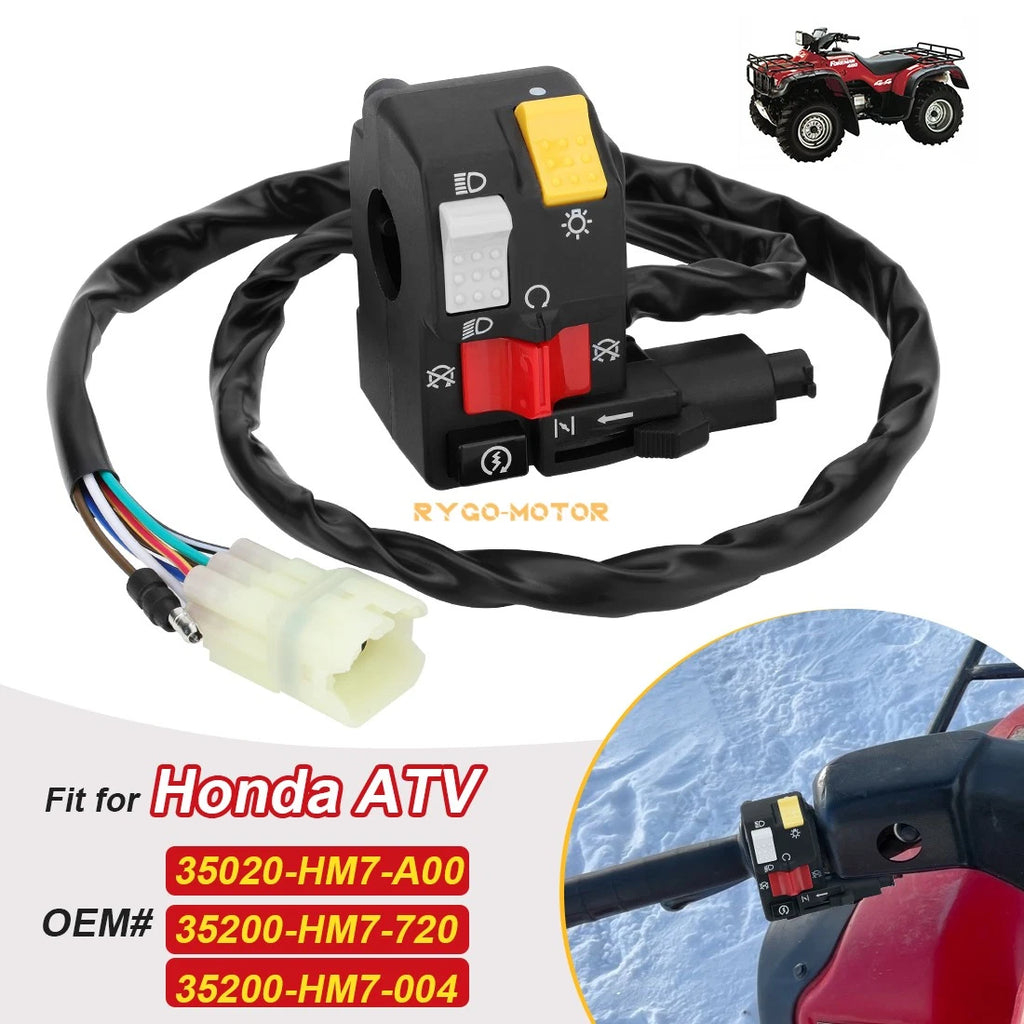 Handlebar Start Stop Light Choke Switch for Honda Foreman 400 TRX400FW (1995–2003)
