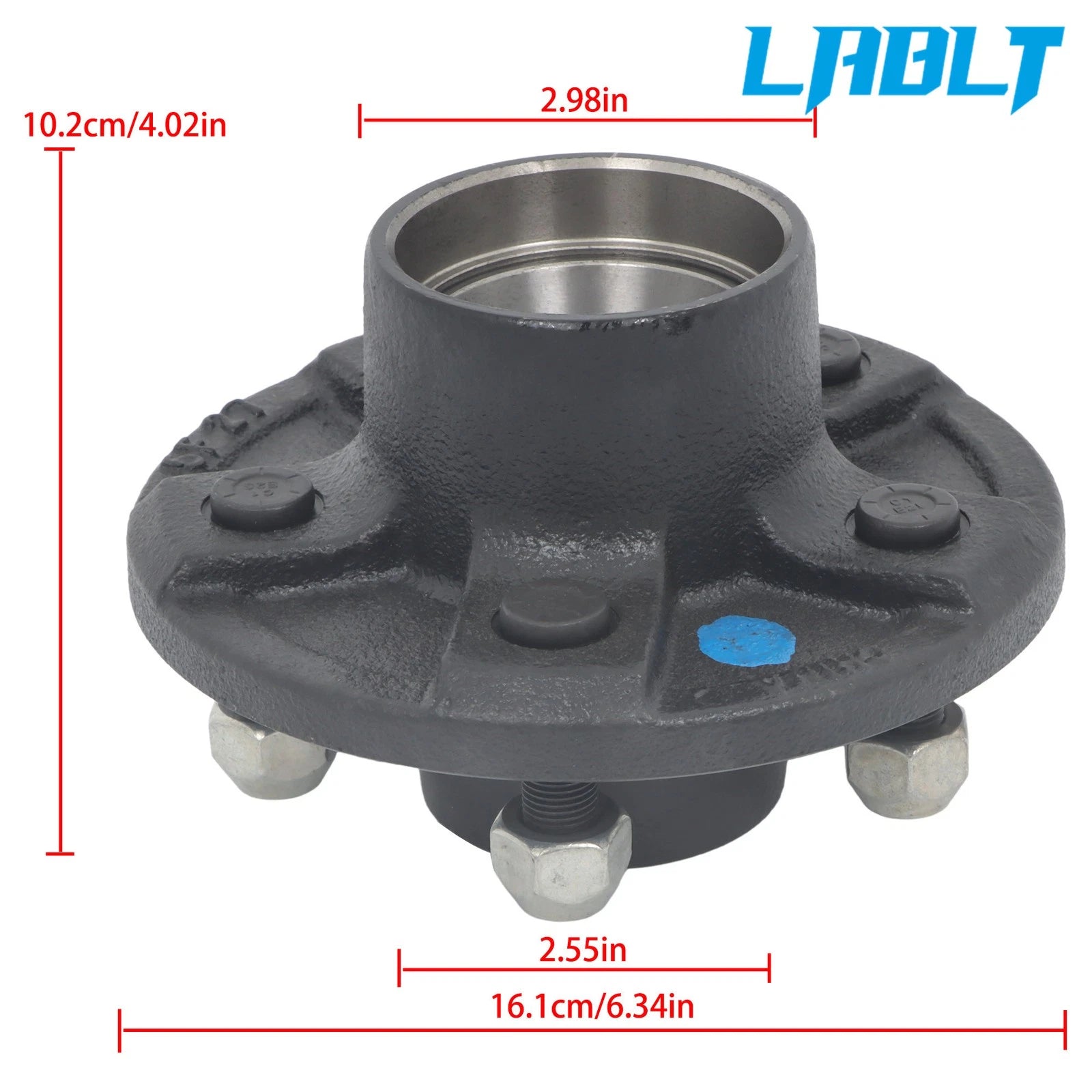Trailer Hub 5 Lug for 3500 lbs Axle #84 Spindle (5-4.5" Bolt Circle)