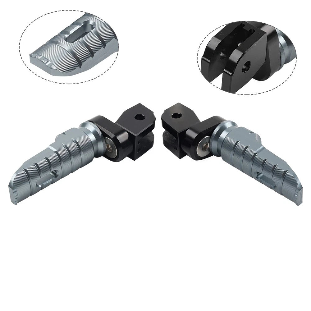 Grey Front Footrests Foot Pegs for Ducati Monster 821 Dark (2014–2020)