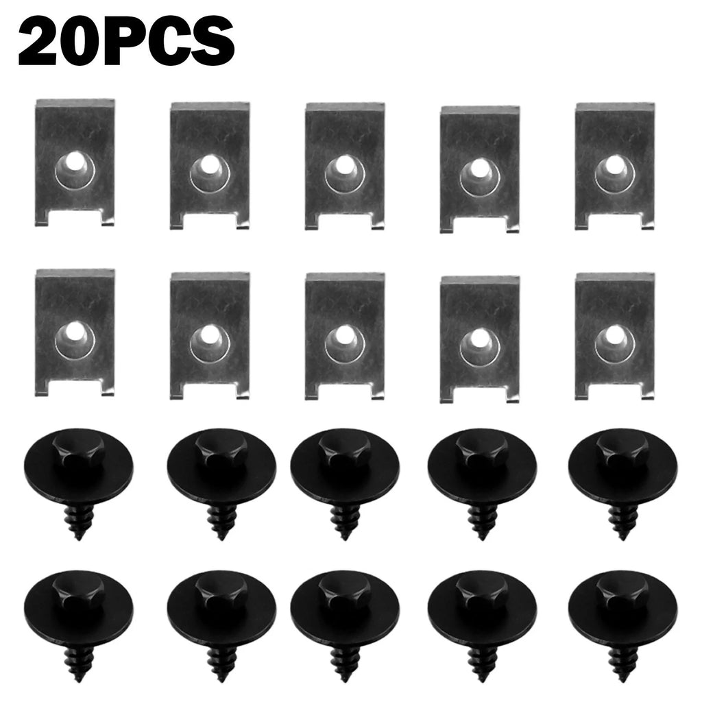 20PCS Hex Head Tapping Socket Bolt Screw Clip for BMW Undertray Splash Guard