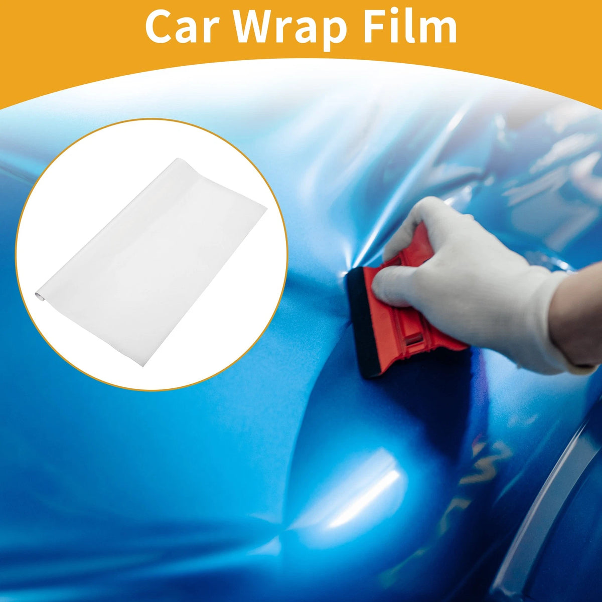 Matte White Protective Car Wrap Film 152x90cm 5.5mil for Universal (Universal)