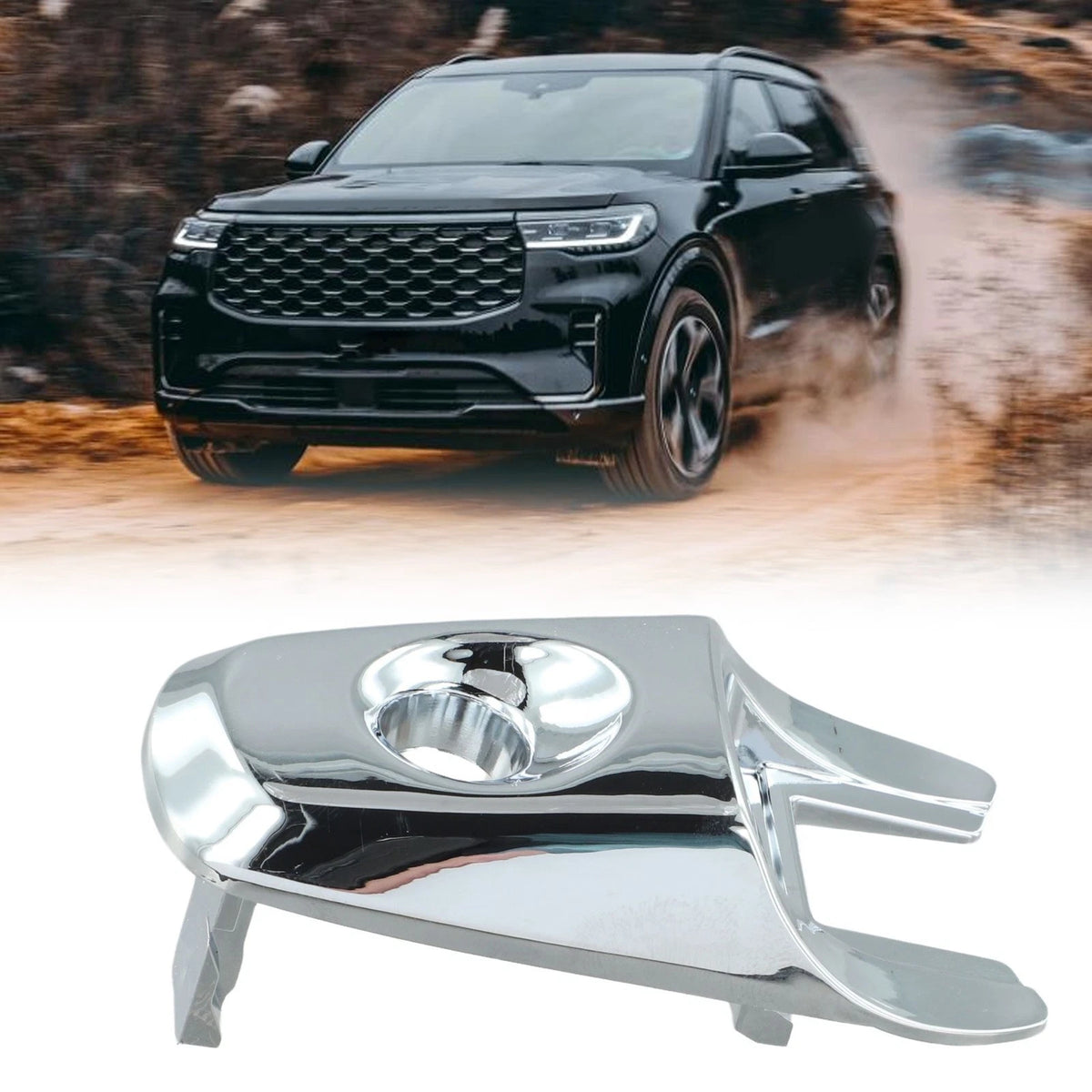 Chrome Front Left Door Lock Cover Cap for Ford Explorer