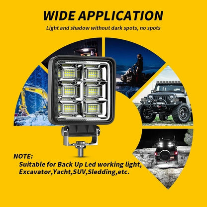 144W 48LED Square Flood Light for Truck (2010–2023)