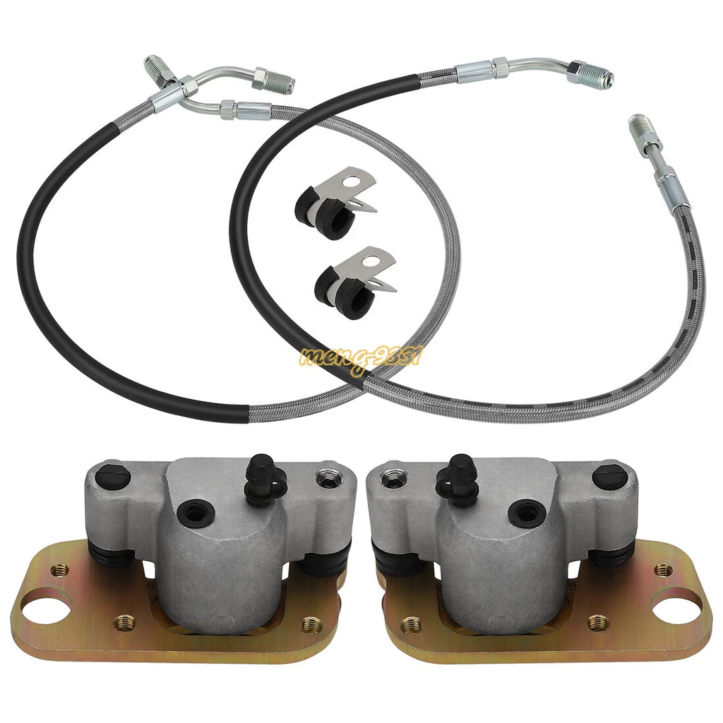 Front Brake Calipers & Pads w/Hose Lines for Polaris Trail Blazer 250 (1999–2000)