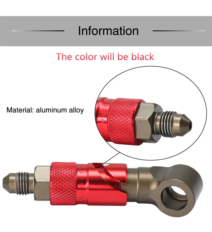 Aluminum CNC AN3 Brake Line Caliper Quick Release Connector Adapter for Motorcycle