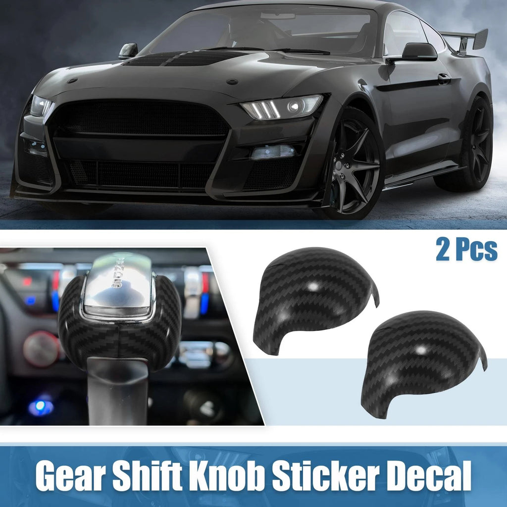 Gear Shift Knob Cover Set Replacement for Ford Mustang (2015–2022) Black