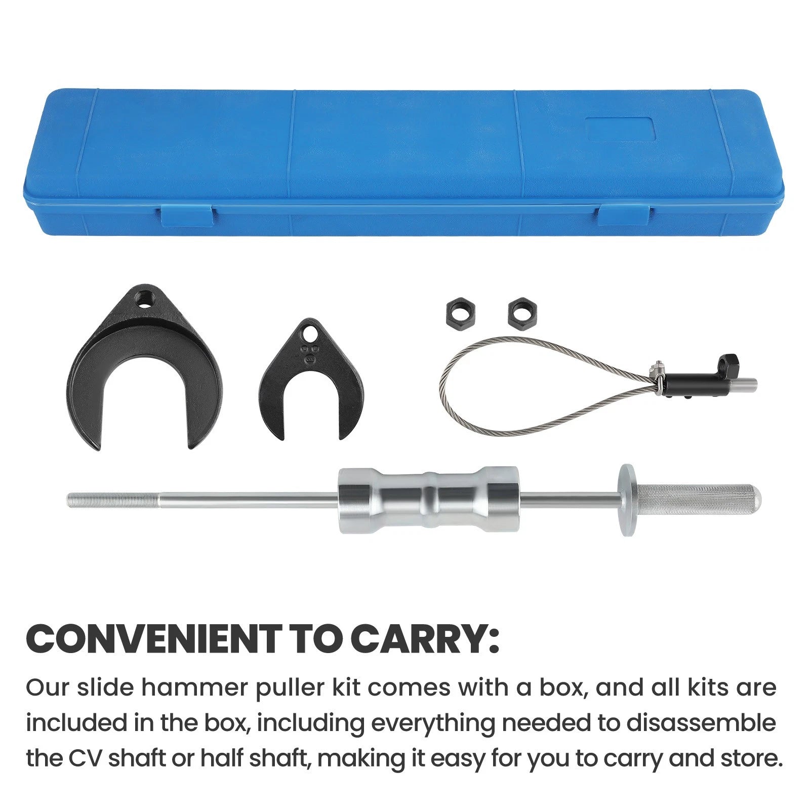 CV Inner Joint Puller Slide Hammer for Wheel Drive Axle Half Shaft Removal