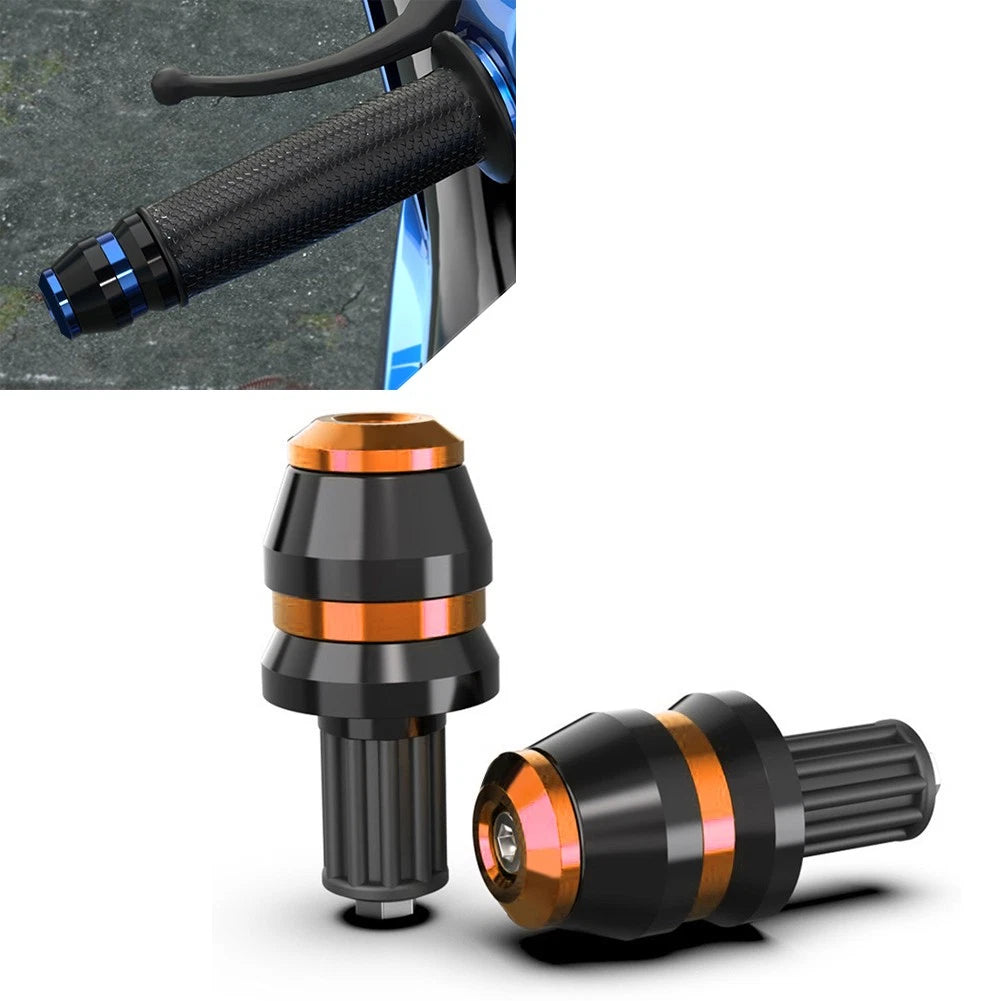 7/8" 22mm Handlebar Grips Bar End Slider Cap Plugs for Universal Motorcycle