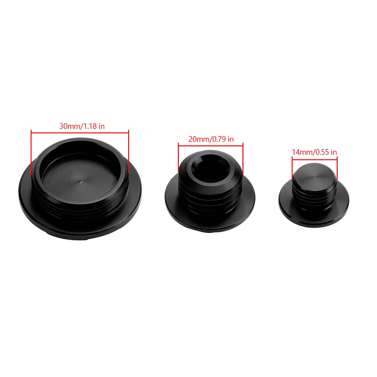 Black Billet Engine Plug Kit for Honda CRF250R CRF450R CRF450X (2002–2020)