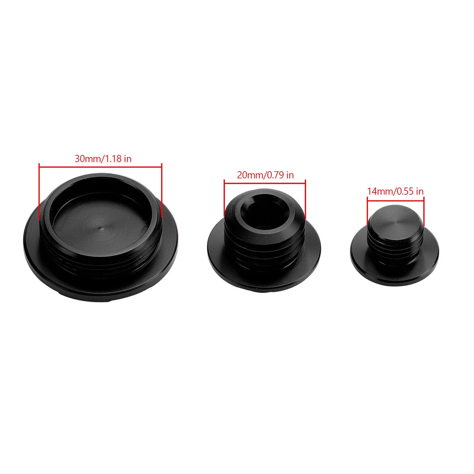 Black Billet Engine Plug Kit for Honda CRF250R CRF450R CRF450X (2002–2020)