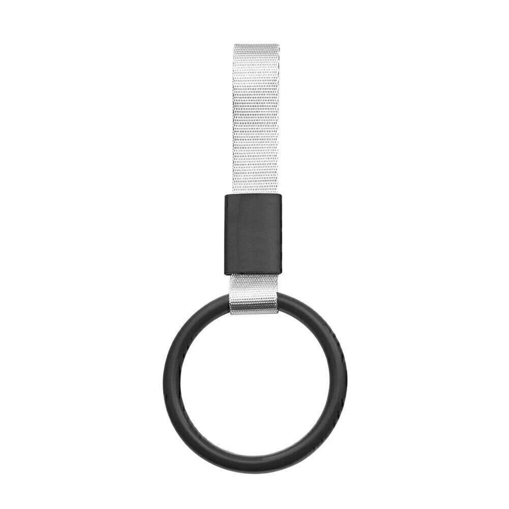 Tsurikawa Ring Handle Strap Charm for JDM Subway Train Bus (Round, Black)