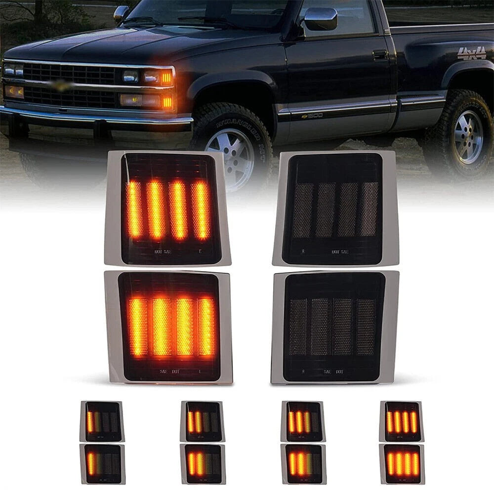 Sequential LED Corner Side Marker Lights for Chevy C/K 1500 2500 3500 (1994–1998)
