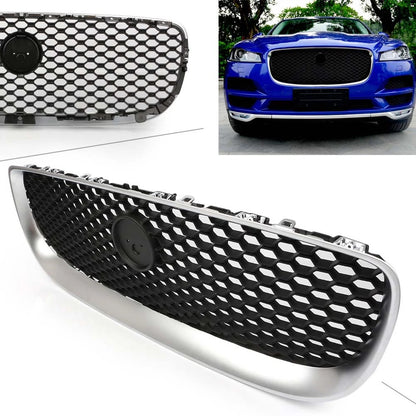 1 Piece Front Bumper Grille for Jaguar XE (2015–2018) Black Chrome
