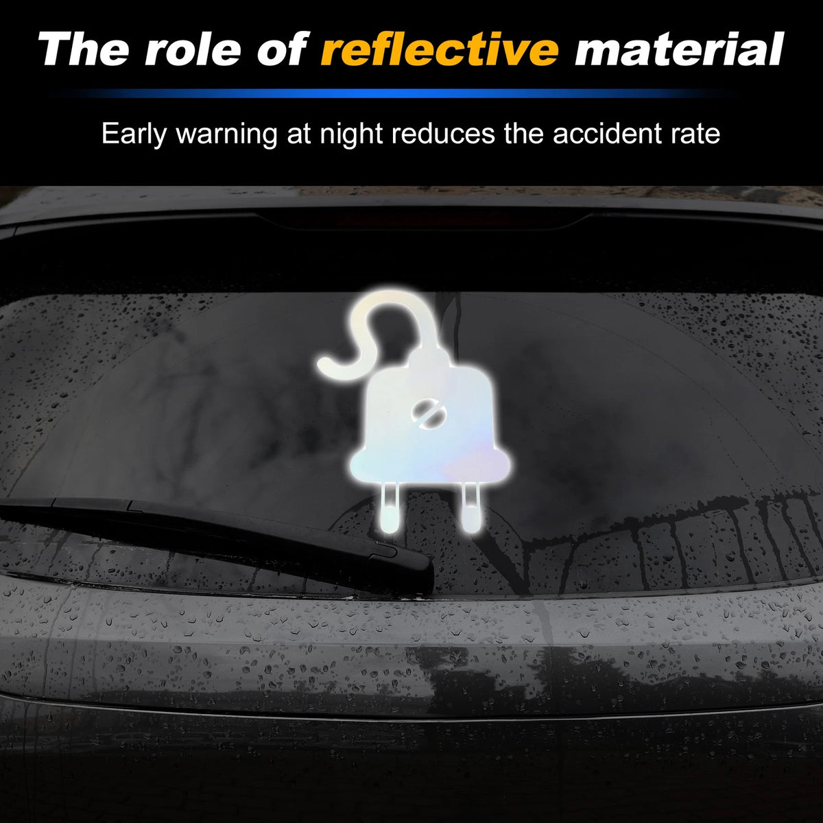 Reflective Bumper Decal for - Colorful Laser Plug