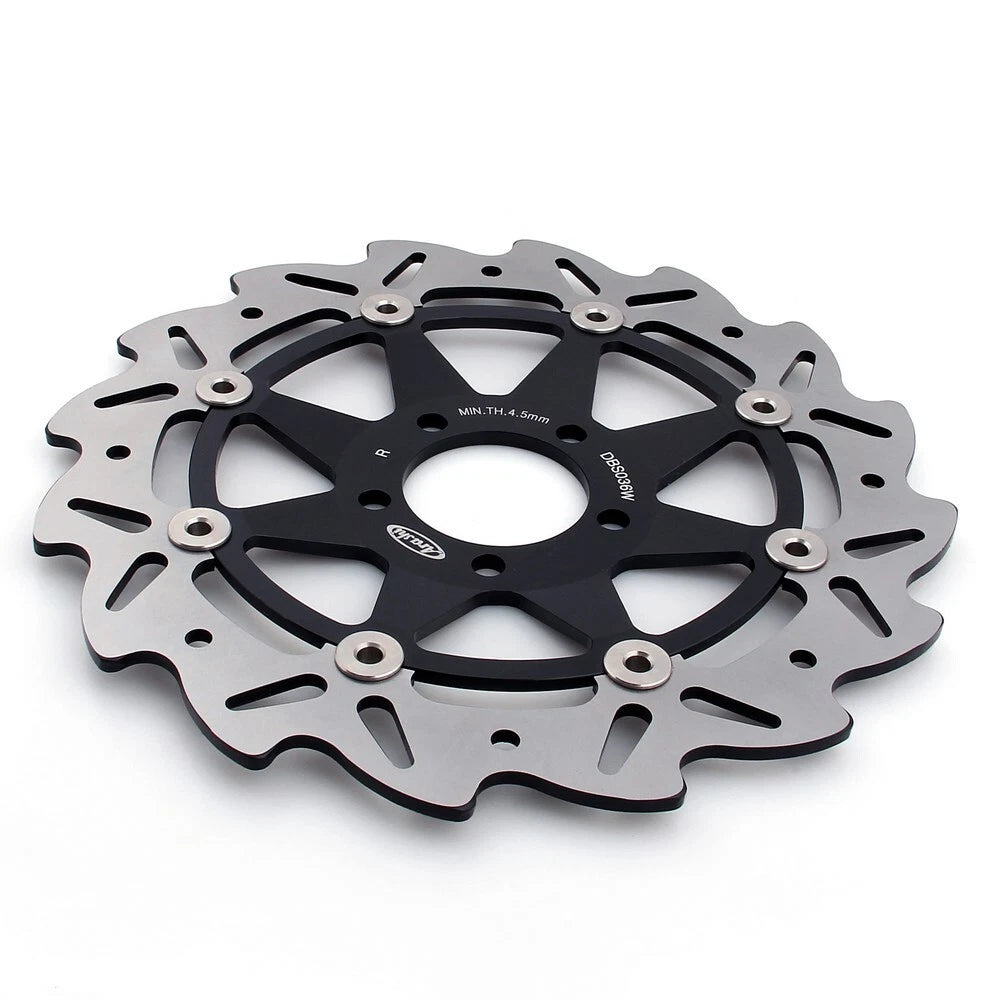 Pair Front Brake Disc Rotors for Kawasaki ZX-6R ZX600 ZX636 (1995–2002)