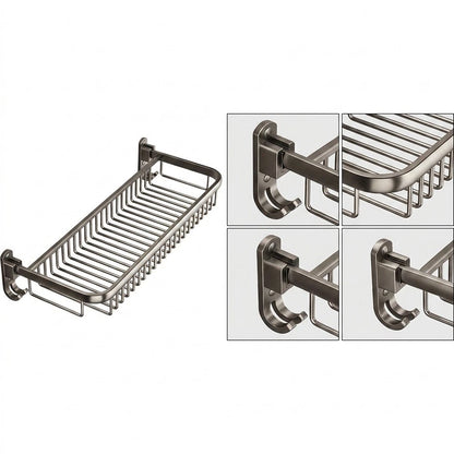 Foldable Towel Rack with Hooks for Bathroom Space Saving