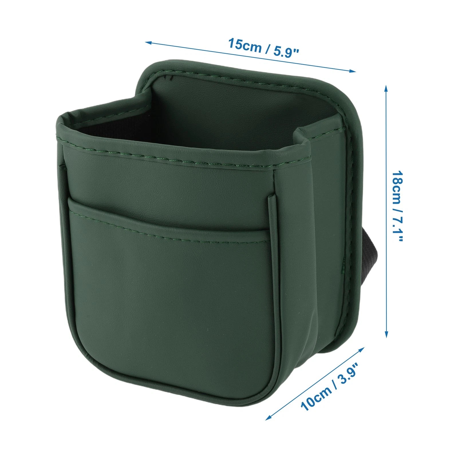 Car Trash Can for Universal Fit (Portable, Hanging, Green)
