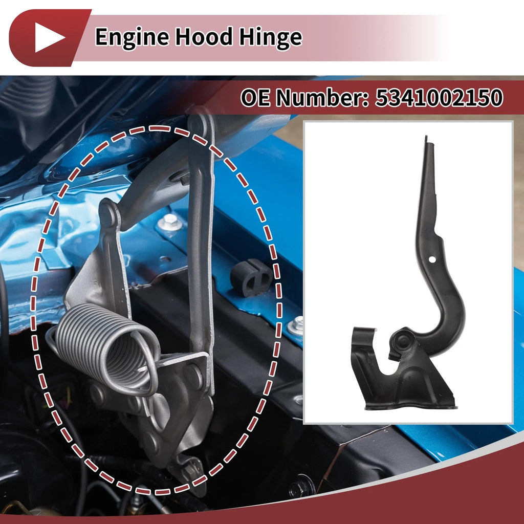 Hood Hinge Right Side Replacement for Toyota Corolla E150 (2008–2009)