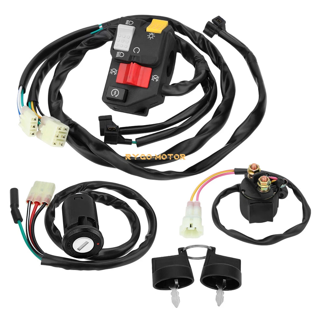 Handlebar Key Starter Relay Switch Kit for Honda Recon 250 TRX250TM (2007–2020)