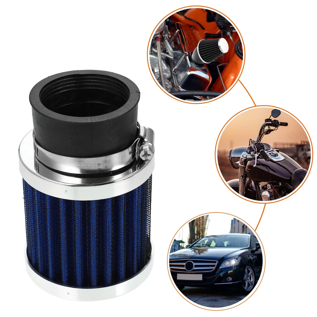 Motorcycle Air Filter Replacement for Honda Suzuki ATV Blue (28–48mm)