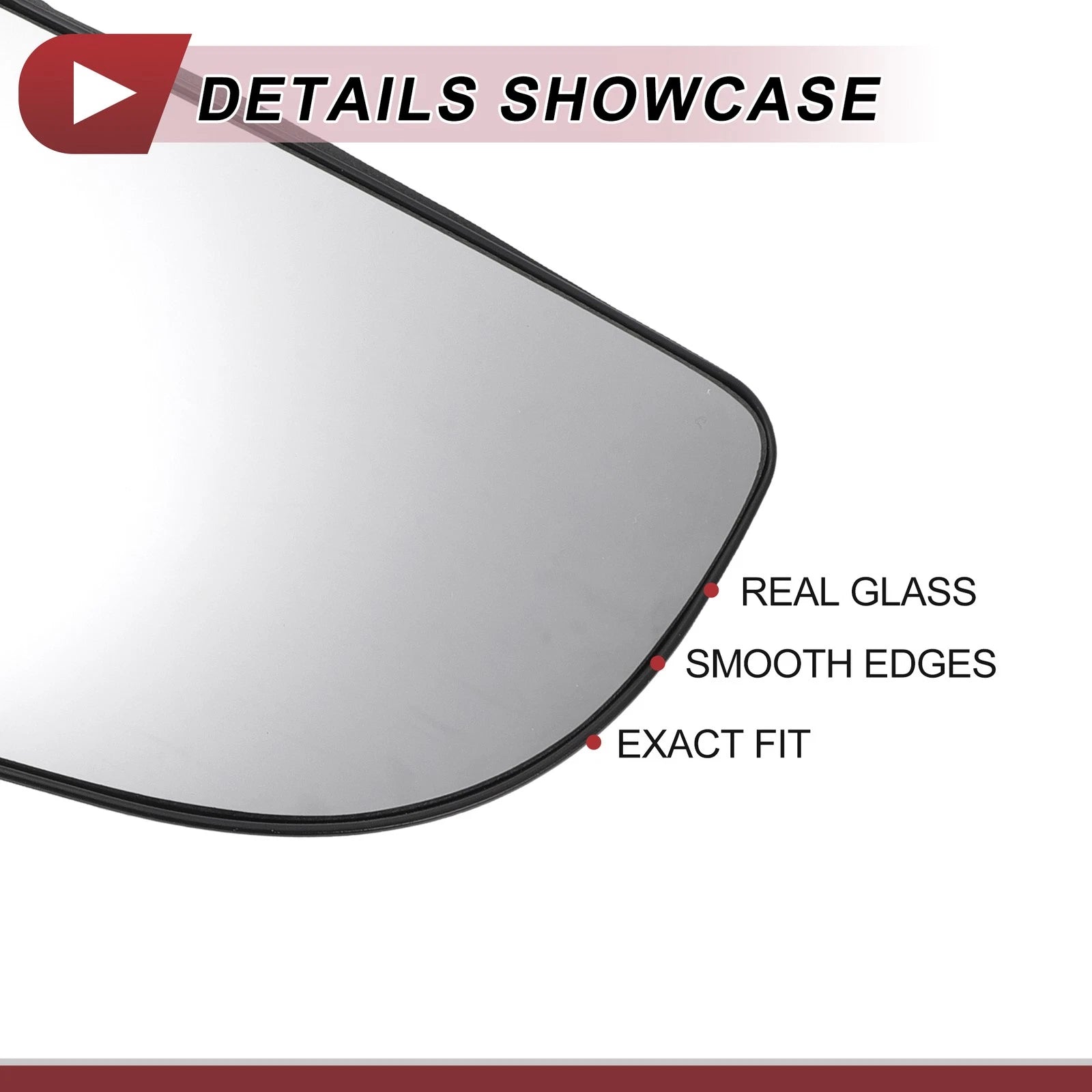 Passenger Side Lower Mirror Glass Replacement for Dodge (Non-Heated)
