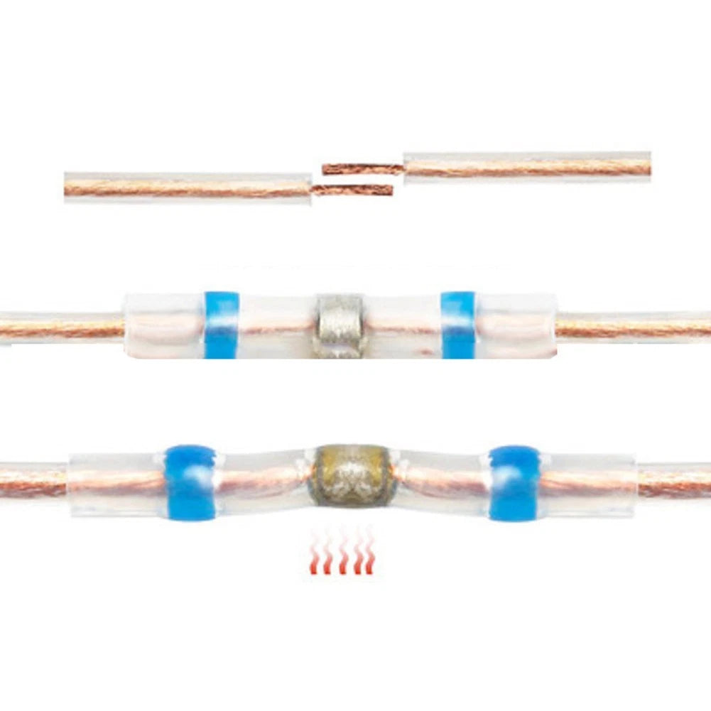 300PC Heat Shrink Solder Wire Connectors for Secure Waterproof Connections