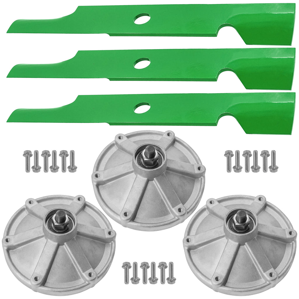 Deck Spindles with Blades Replacement for Exmark QST22BE482 QST23KC482 (48")