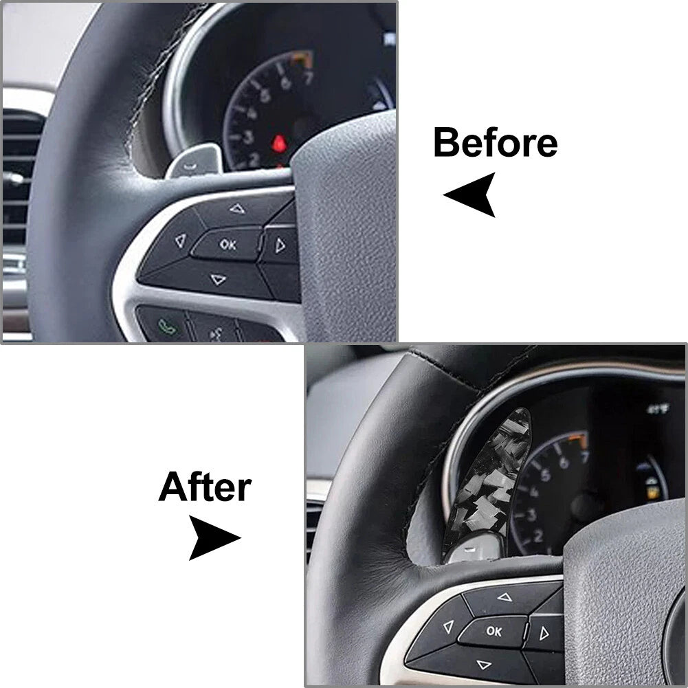 2X Steering Wheel Shift Paddle Extensions for Jeep Dodge Chrysler