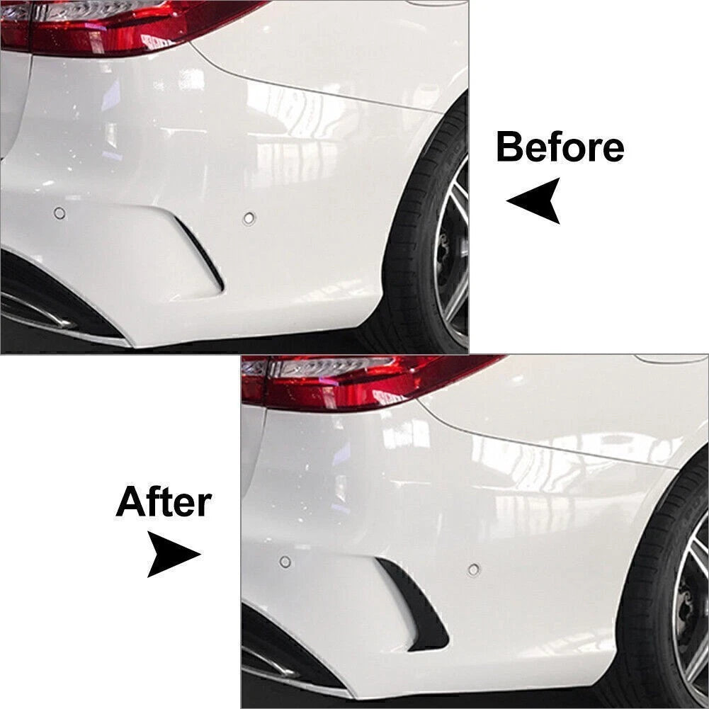 2X Rear Bumper Splitter Spoiler Canard for Benz C Class S205