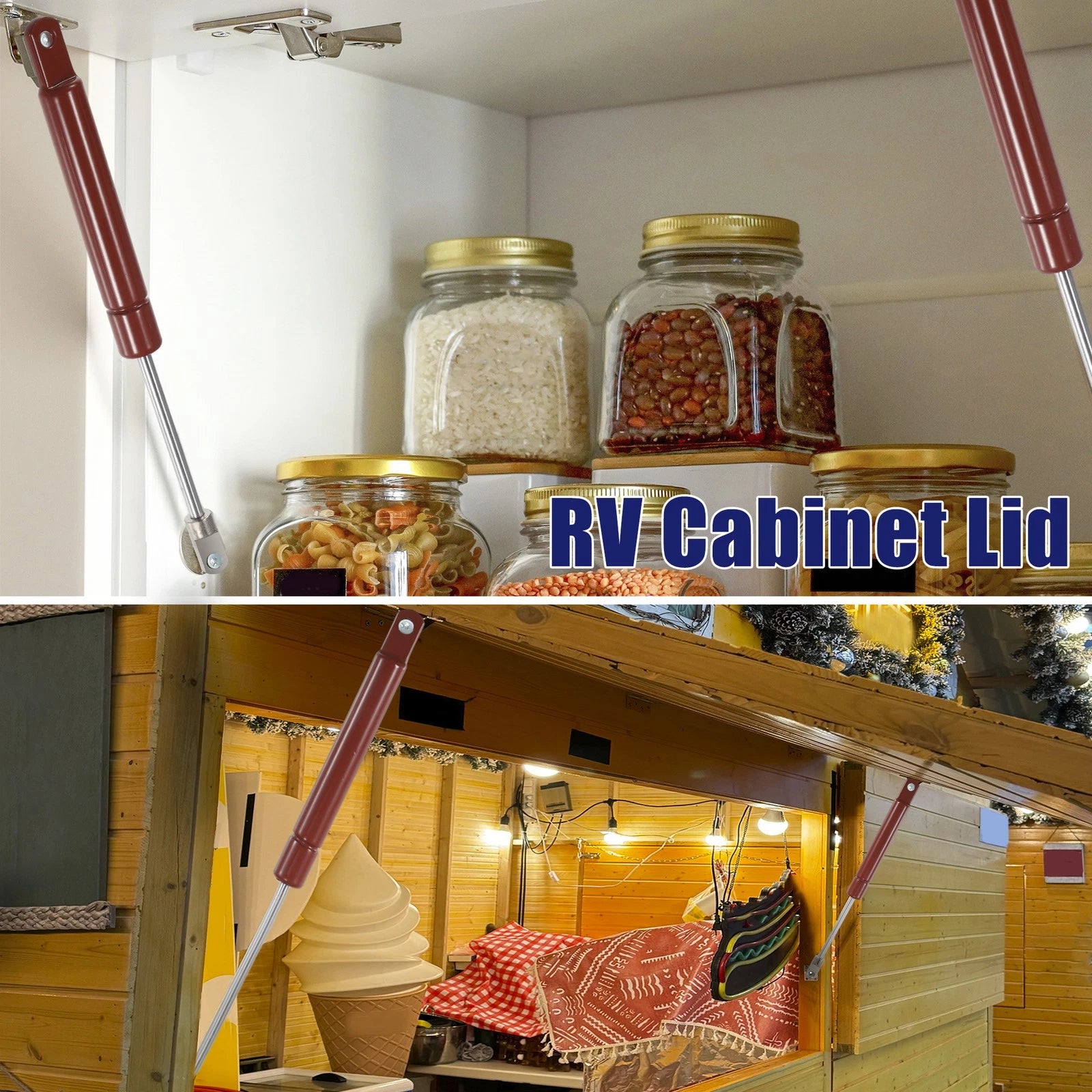 2X 12 Inch Red Lift Supports Struts Gas Spring Universal