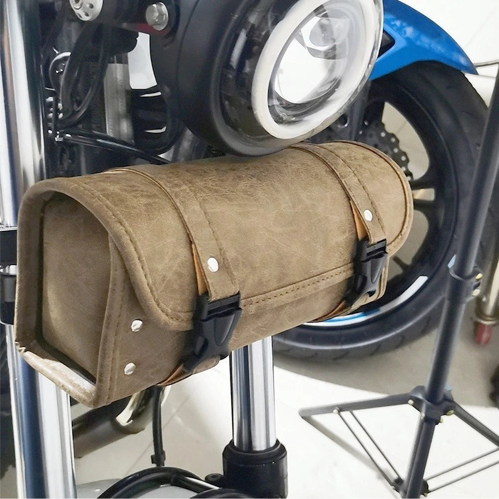 Classic Handlebar Bag for Electric Bike and Motorcycle Tool Storage