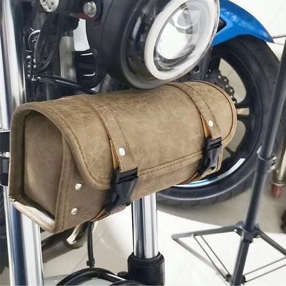 Classic Handlebar Bag for Electric Bike and Motorcycle Tool Storage