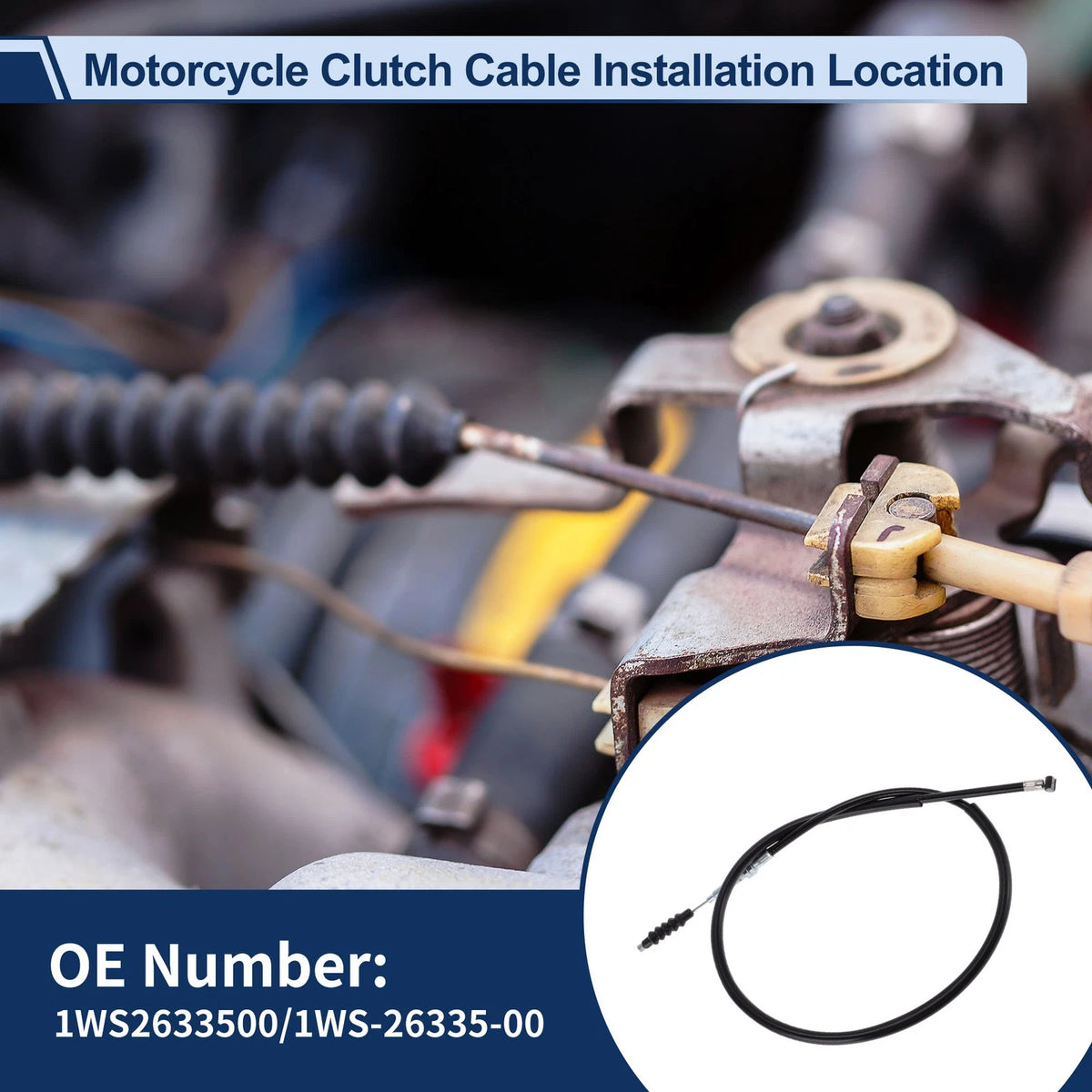 Clutch Cable No.1WS2633500 for Yamaha MT-07 (2018–2020)