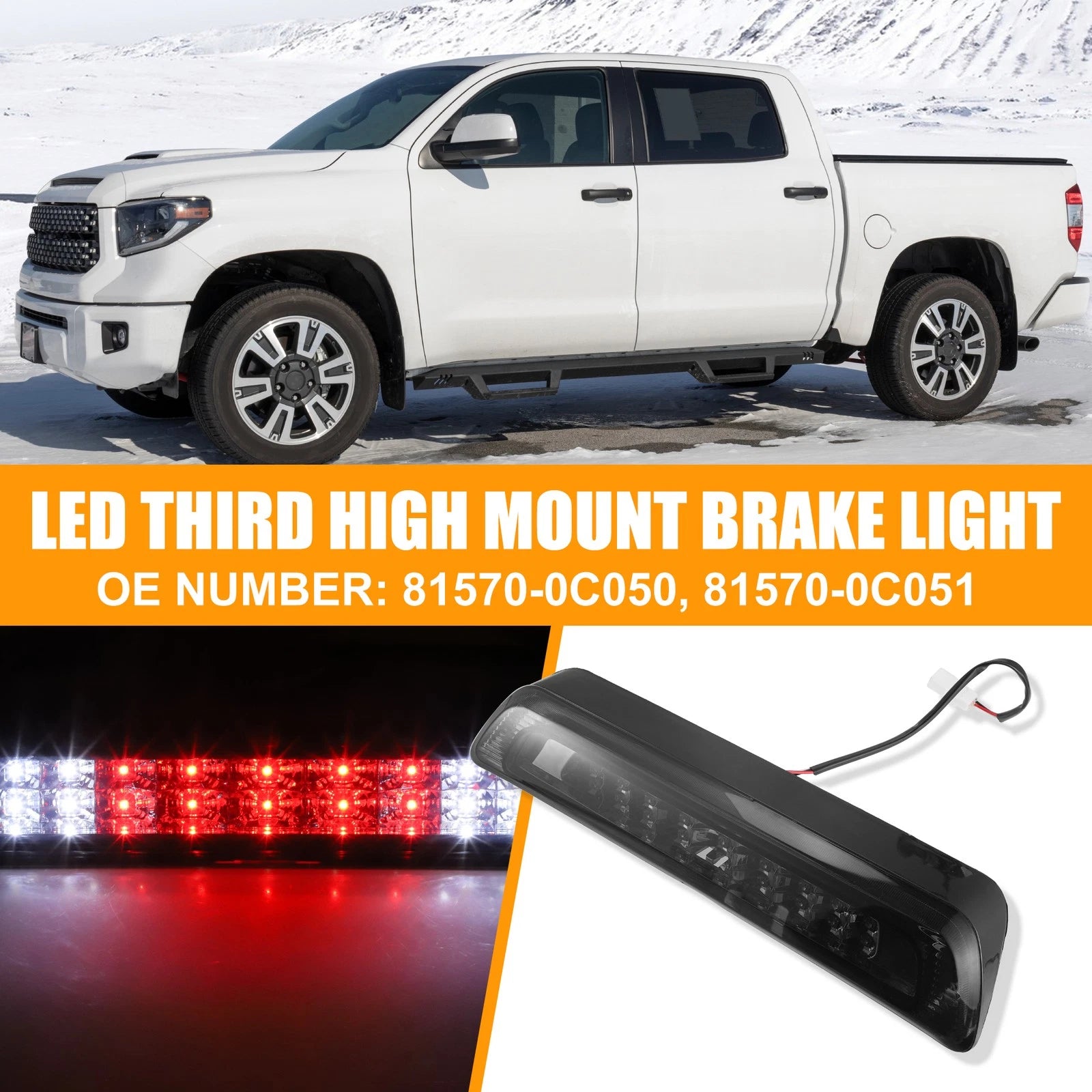 LED Third High Mount Brake Light for Toyota Tundra 2WD ABS (2007–2021)