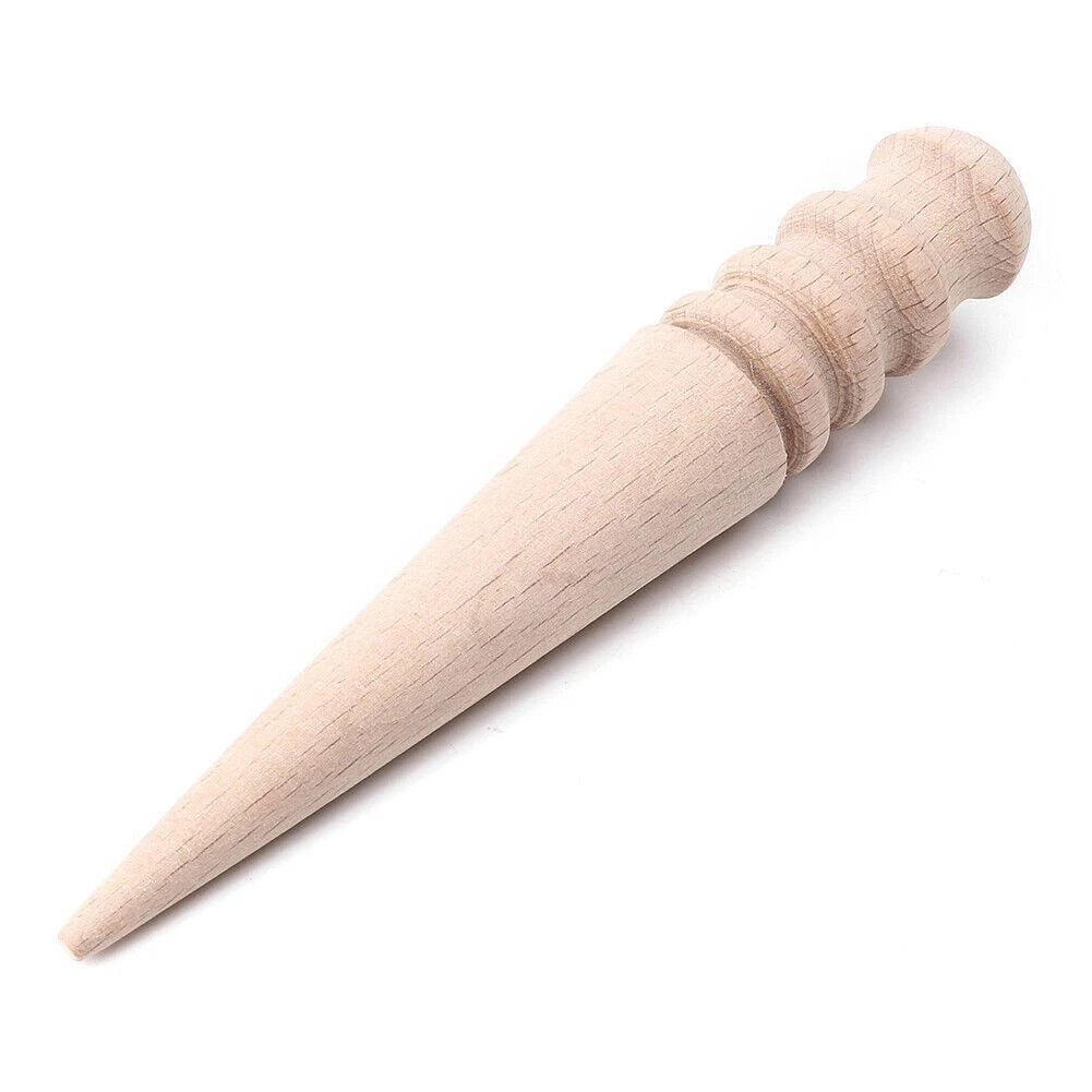 1pc Round Shape Wood Edge Slicker for Leather Edge Polishing