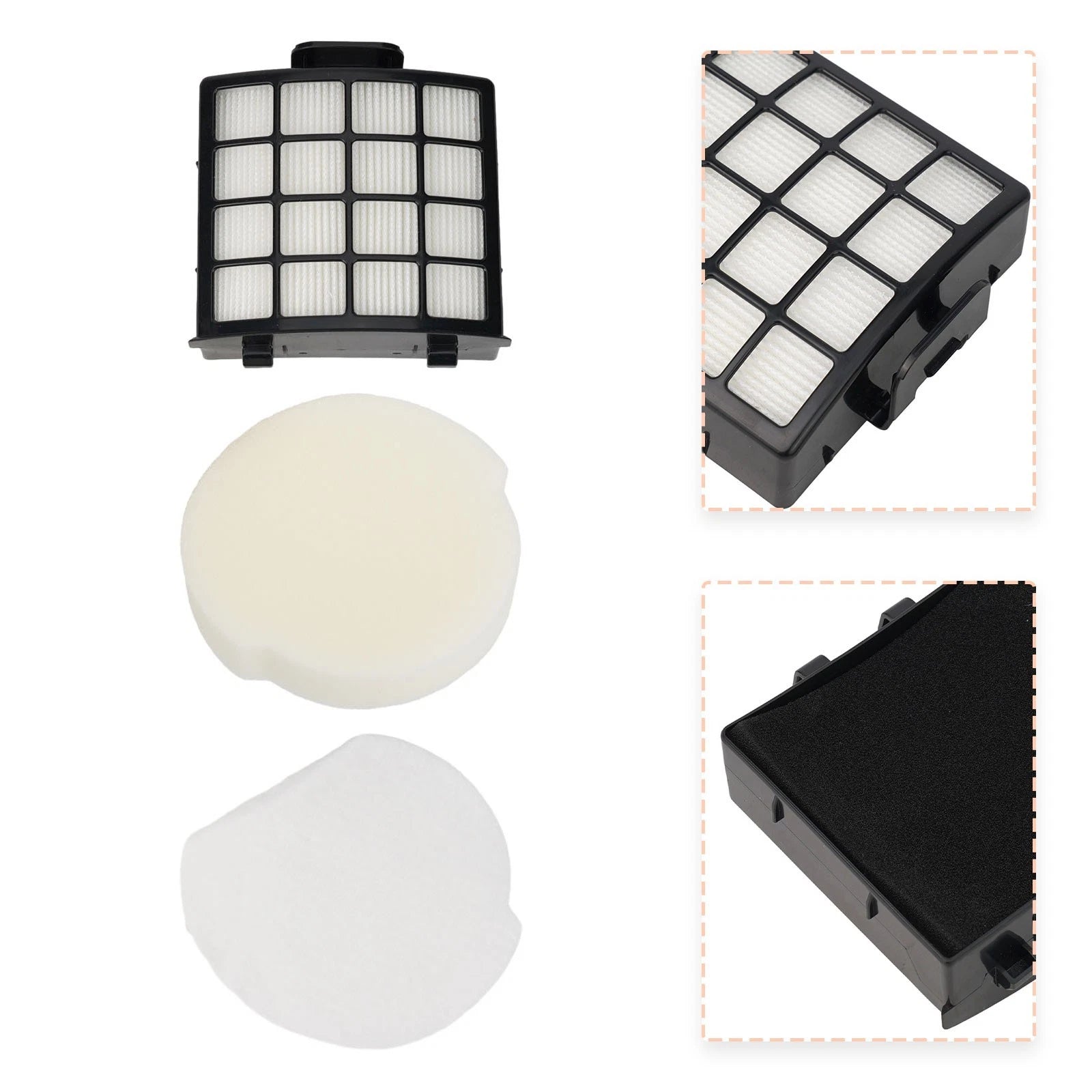 Vacuum Cleaner Filter Kit for Household Models (Compatible with Various)