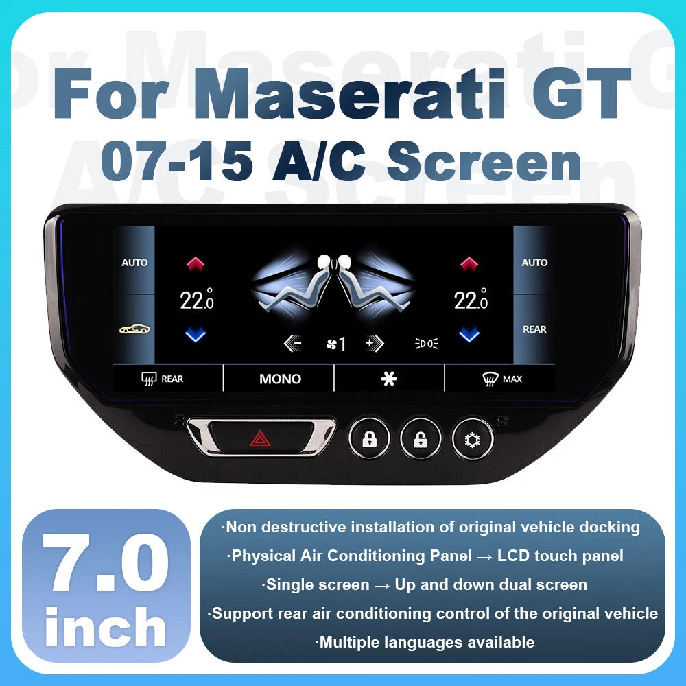 7'' A/C Climate Control Screen Panel LCD Touch Screen For Maserati GT 2007-2015