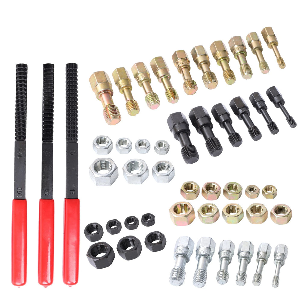 49PCS Thread Chaser Tool Set for UNC UNF Metric Rethreading