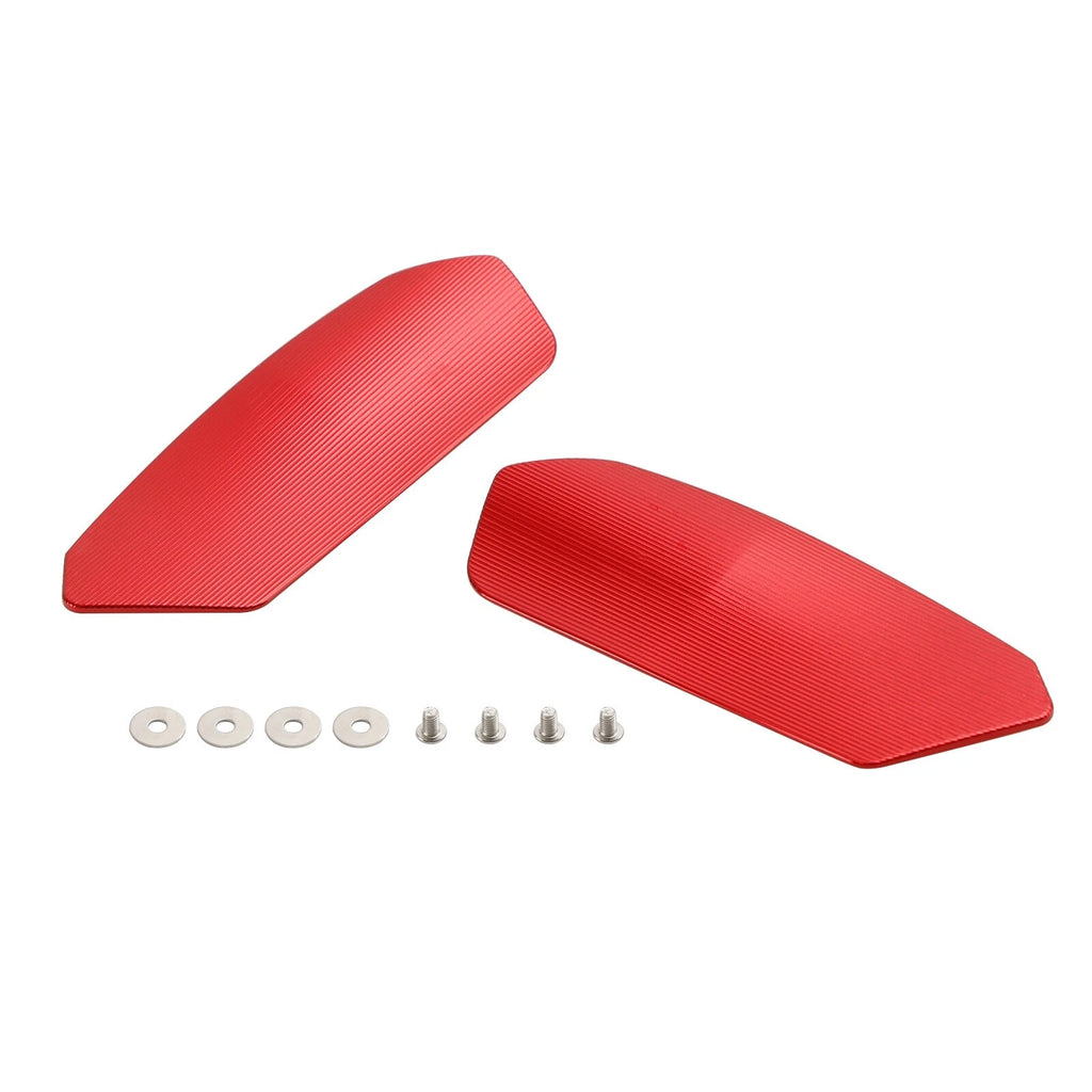 CNC Aluminum Red Mirror Block Off Plates for Suzuki GSXR1000 GSXR1000R (2017–2024)