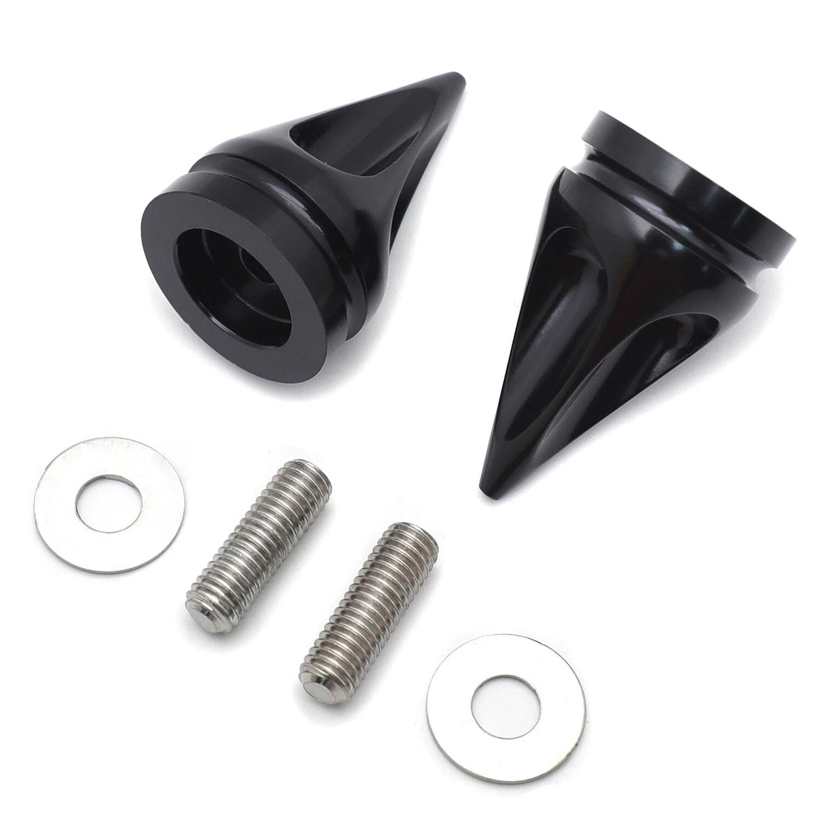 Pair Cone Handle Bar End for Kawasaki Ninja 250 500 ZX14 (1994–2007) Chrome
