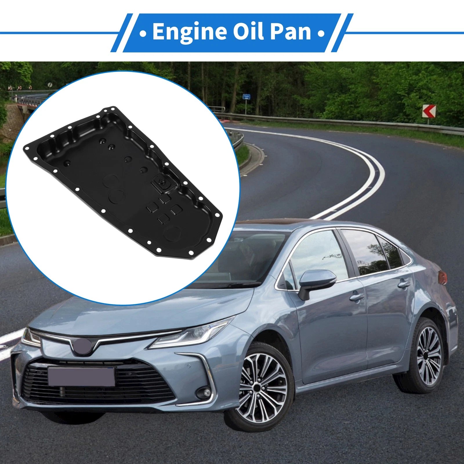 1 Pc Engine Oil Pan No.2705A062 for Lancer (2016–2017) L4 2.0L Iron Black