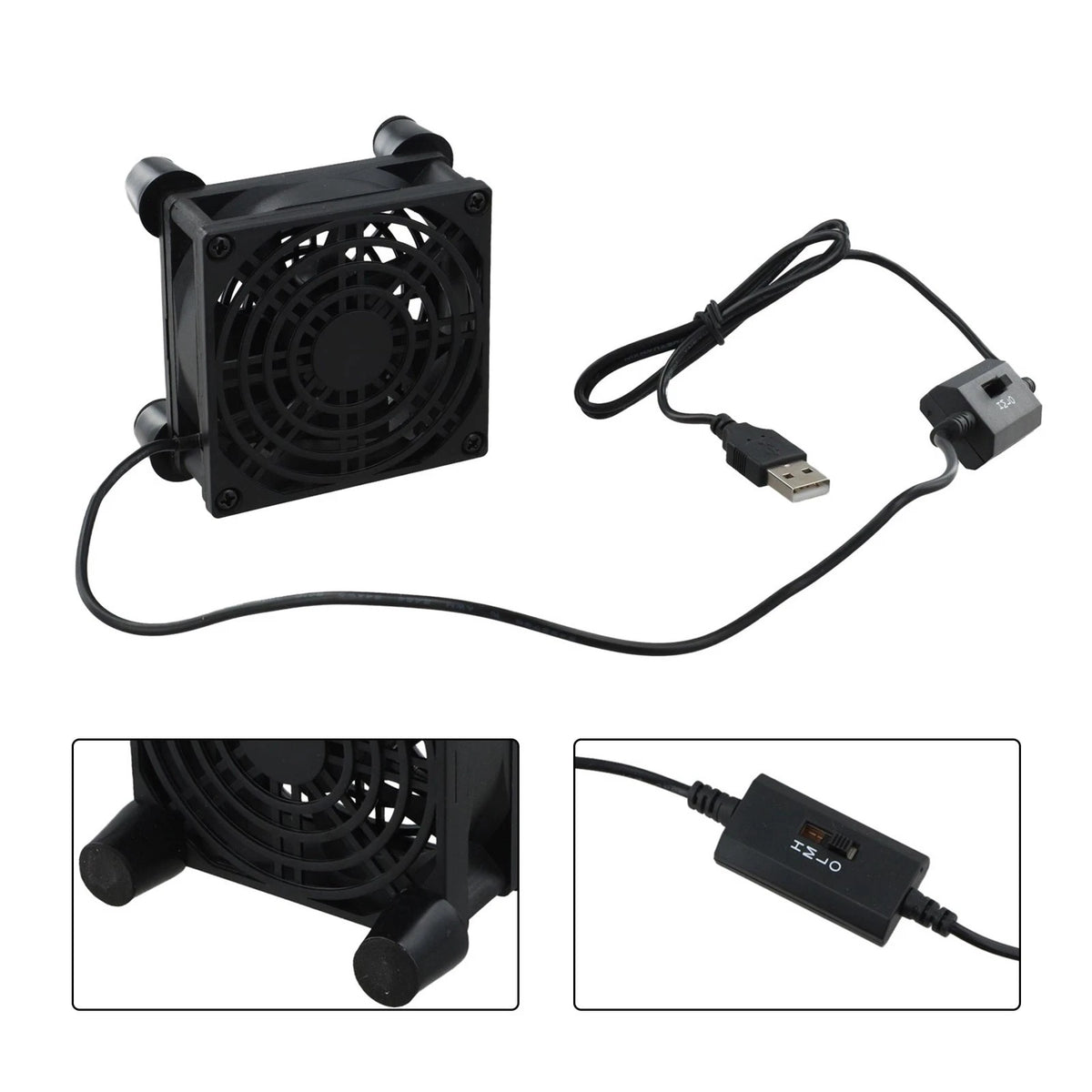 USB 80mm Cooling Fan for Airflow Management (Home/Industrial)