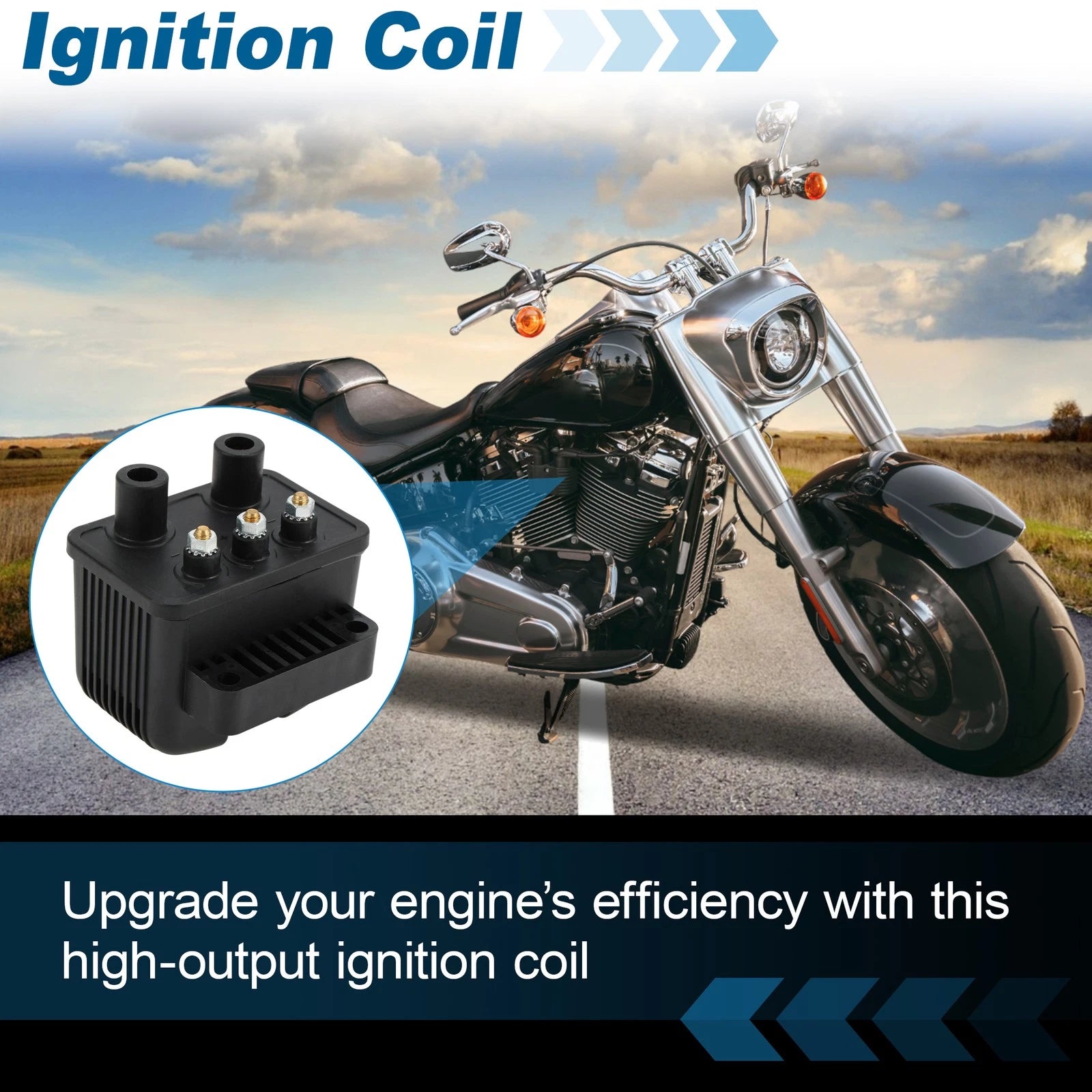 Ignition Coil for Harley 883 1200 Dyna Electra Glide (No. 53434)