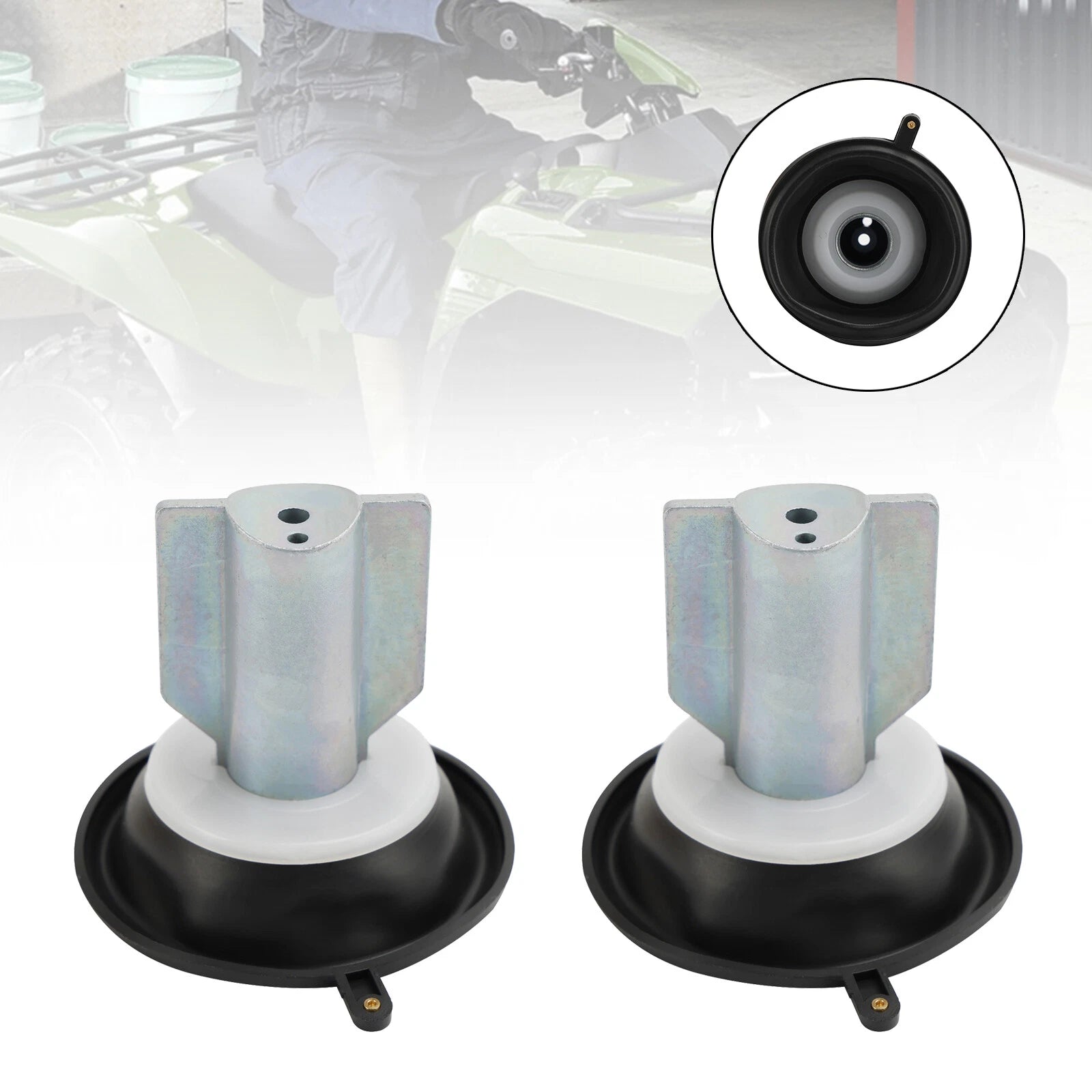 2X Carburetor Plunger Diaphragm for Kawasaki Prairie 700 (2002–2006)