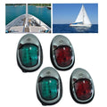 LED Navigation Light Housing for Marine/Boat (2 Red + 2 Green)