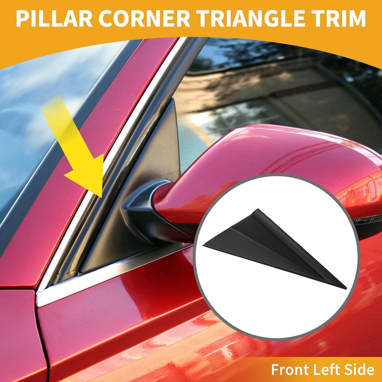 Side Pillar Corner Triangle Trim Front Left for Hyundai Elantra Sedan (2011–2013)