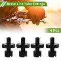 4 Pcs M8 Aluminum Motorcycle Clutch Brake Cable Adjuster Screw for Universal (—)