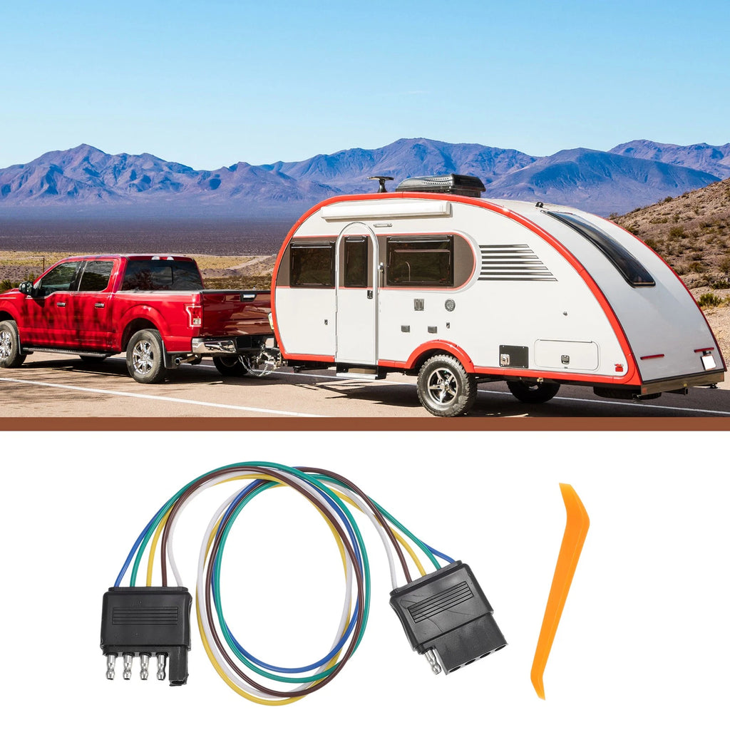 Trailer Wiring Harness 5 Pin Flat Connector for Car Vehicle Side (2018–2024)