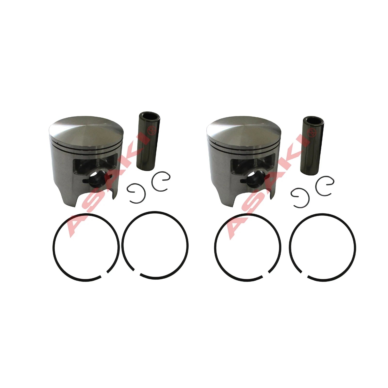 2X Piston Kit for Yamaha 540 (09-808, 8R6-11631-00 STD with Ring)